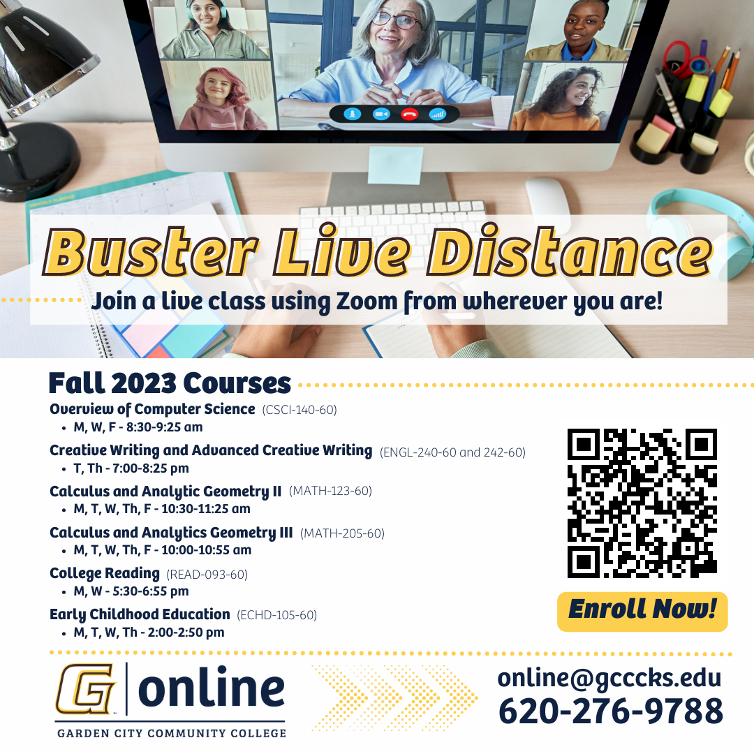 GCCC Introduces Buster Live Distance: Hybrid-Flexible Delivery Mode