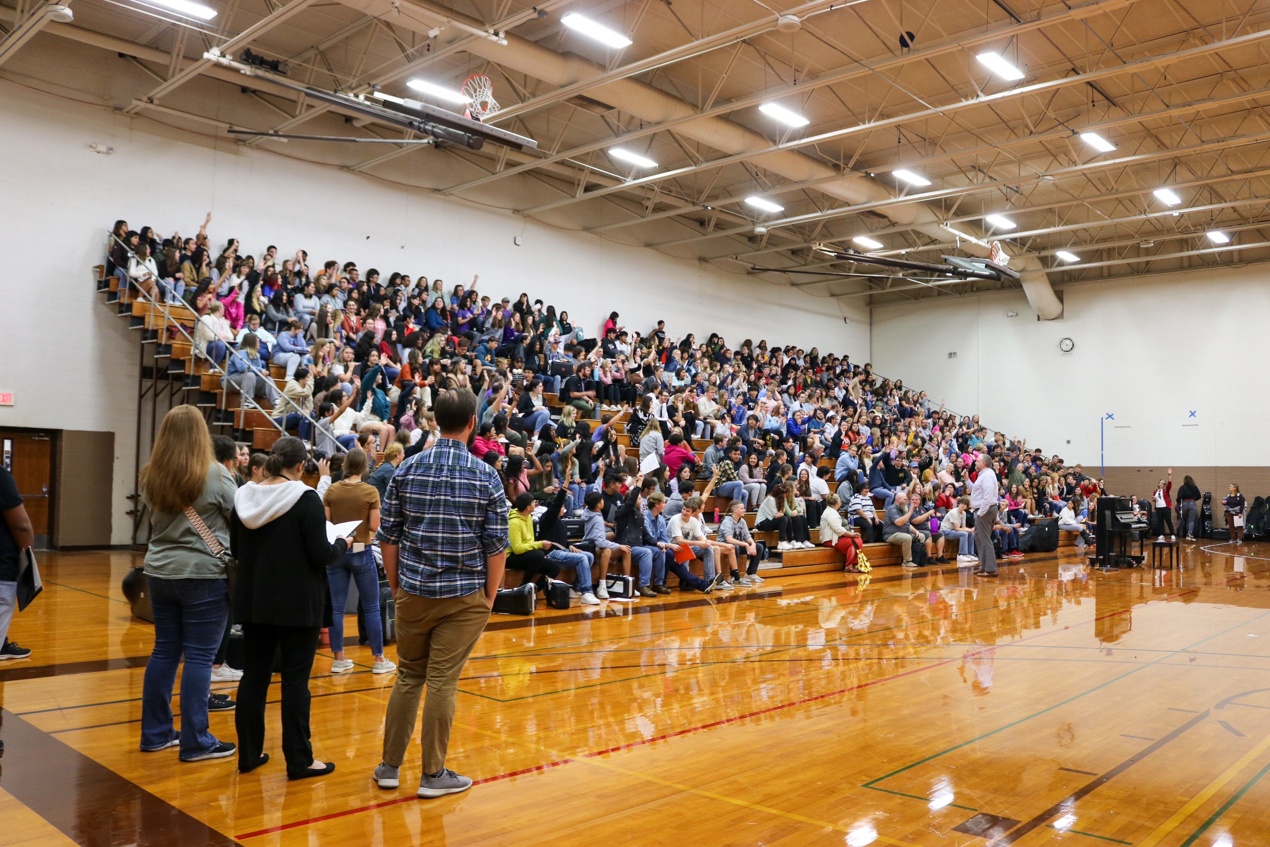 The Garden City Community College Music Department successfully hosted the fourth annual Kansas Music Educators Association (KMEA) Learning Day on October 4, 2023.  The event was created to help prepare area high school music students for district and state level honor groups. GCCC music instructors assisted and rehearsed with the music students in their respective musical specialties throughout the GCCC campus. This year, over 465 choir, band, and orchestra students attended from 17 different high schools in Western Kansas.   "Students were able to make music with others from surrounding schools and learn to fine-tune themselves for their auditions," shared Sean Boller, GCCC Associate Professor of Vocal Music/Choir Director. "We would like to thank our administration for allowing us to offer this opportunity for students. We also want to thank Flint Hills Music and President Ruda for providing lunch to our students."  In addition to spending the day preparing music, students heard from GCCC music faculty about practice tips, how to prepare for auditions, and the programs that GCCC offers.