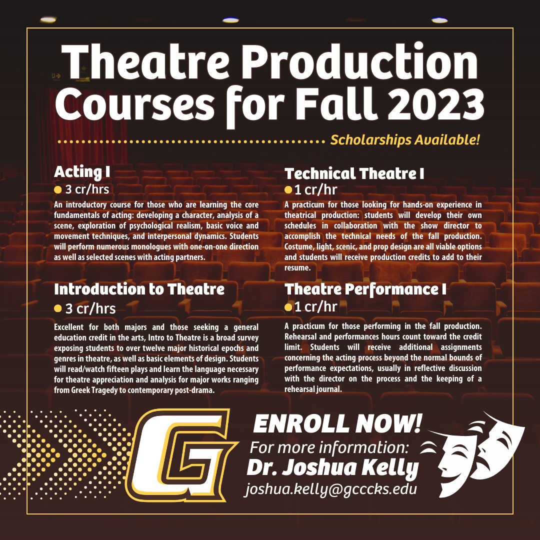 Theatre Production Program Returns for Fall 2023 at GCCC