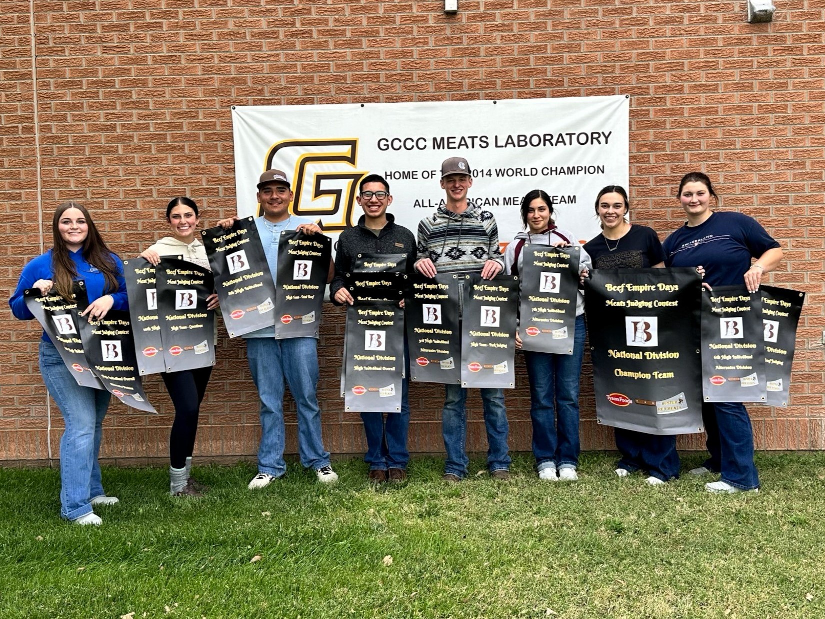 2024 Meats Judging Team members: Janessa Dwyer, Baylee Hutcheson, Luis Varela, Aaron Morales, Andrew Dorris, Areli Rodgriguez, Peyton Kneebone and Jean Cumming. 2024 Meats Judging Team members: Janessa Dwyer, Baylee Hutcheson, Luis Varela, Aaron Morales, Andrew Dorris, Areli Rodgriguez, Peyton Kneebone and Jean Cumming.