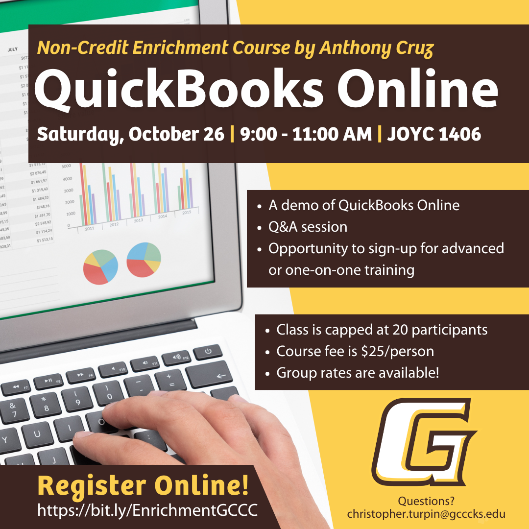 GCCC to Offer Non-Credit QuickBooks Online Course on October 26th 