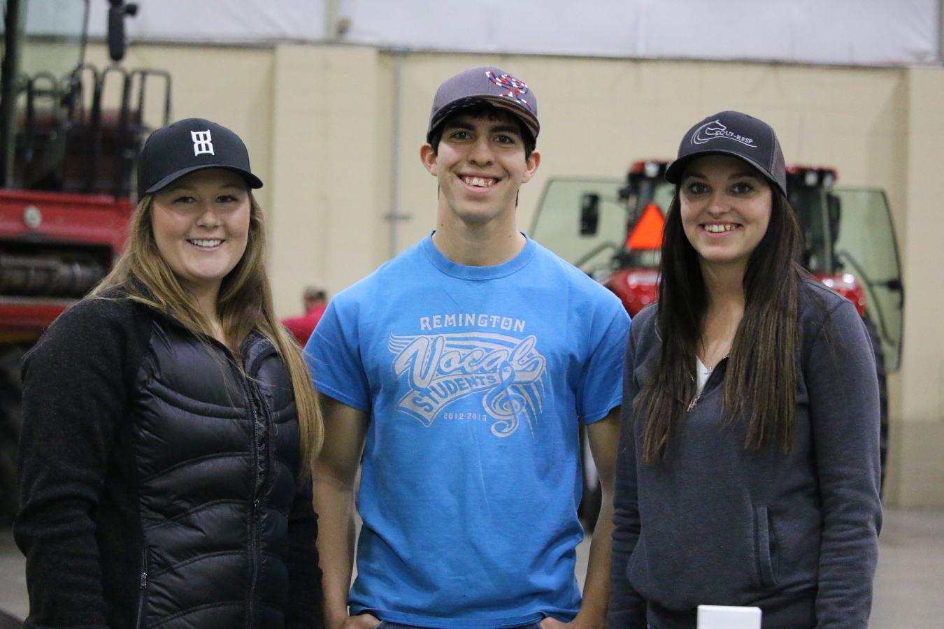 students wearing college t shirts