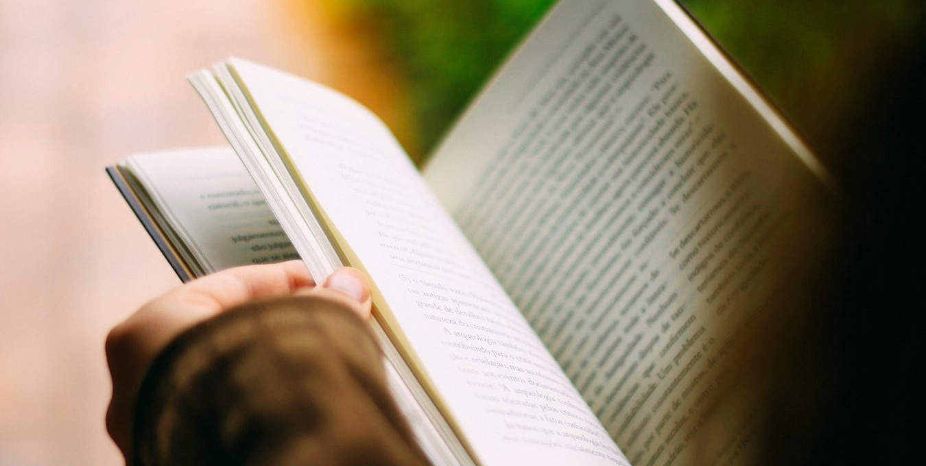 A person reading a book