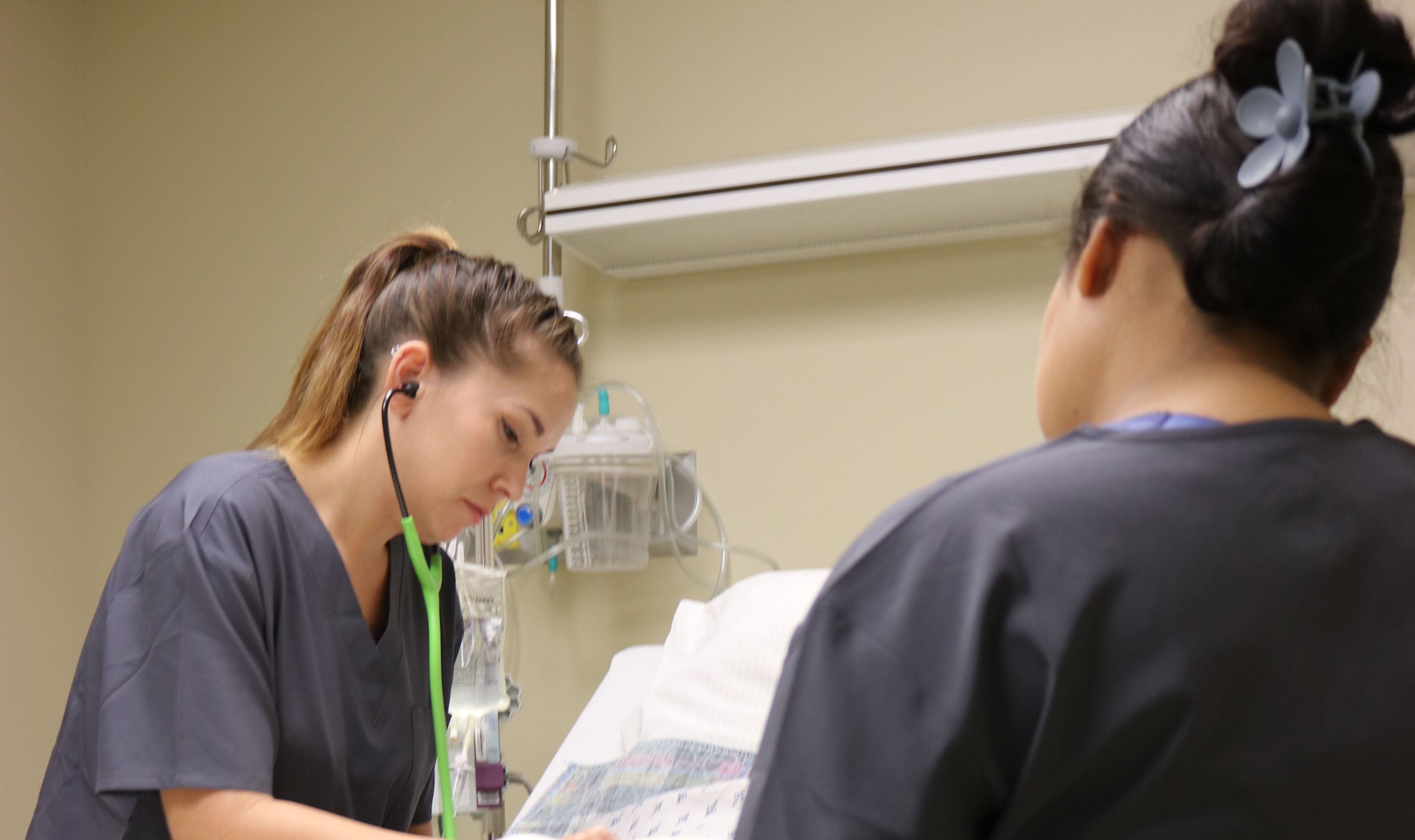 nursing student hard at work