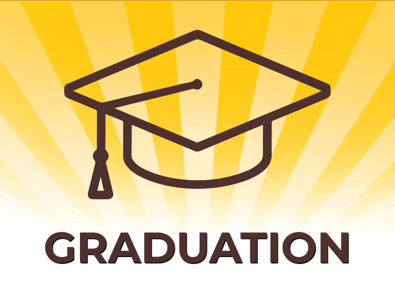 Graduation cap icon representing graduation information and degree completion services.