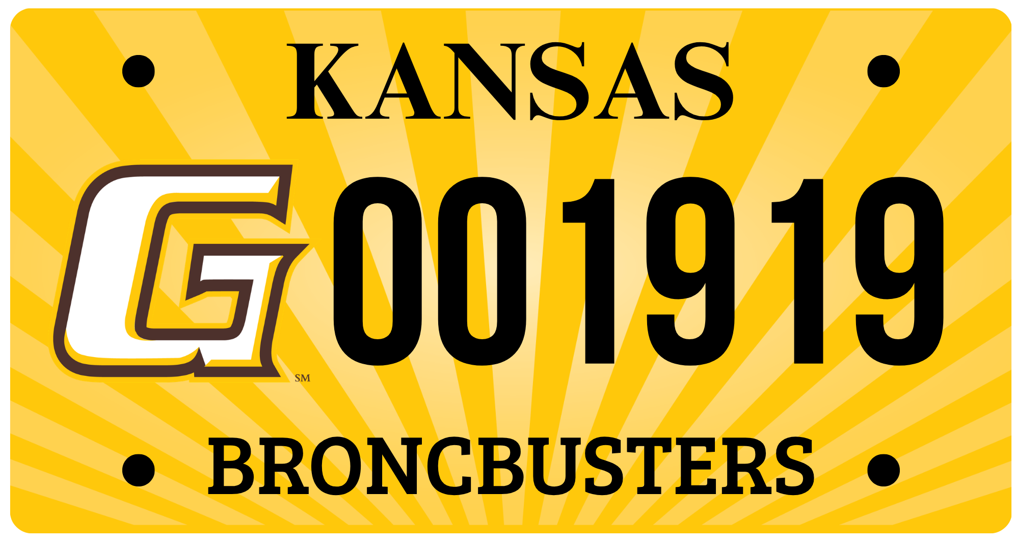Example of the GCCC License Plate
