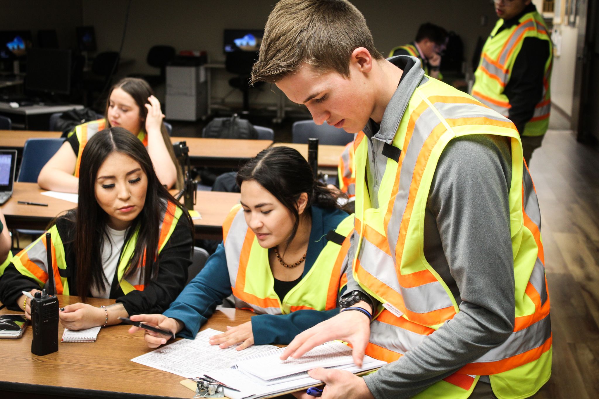 criminal justice students wearing reflective vests